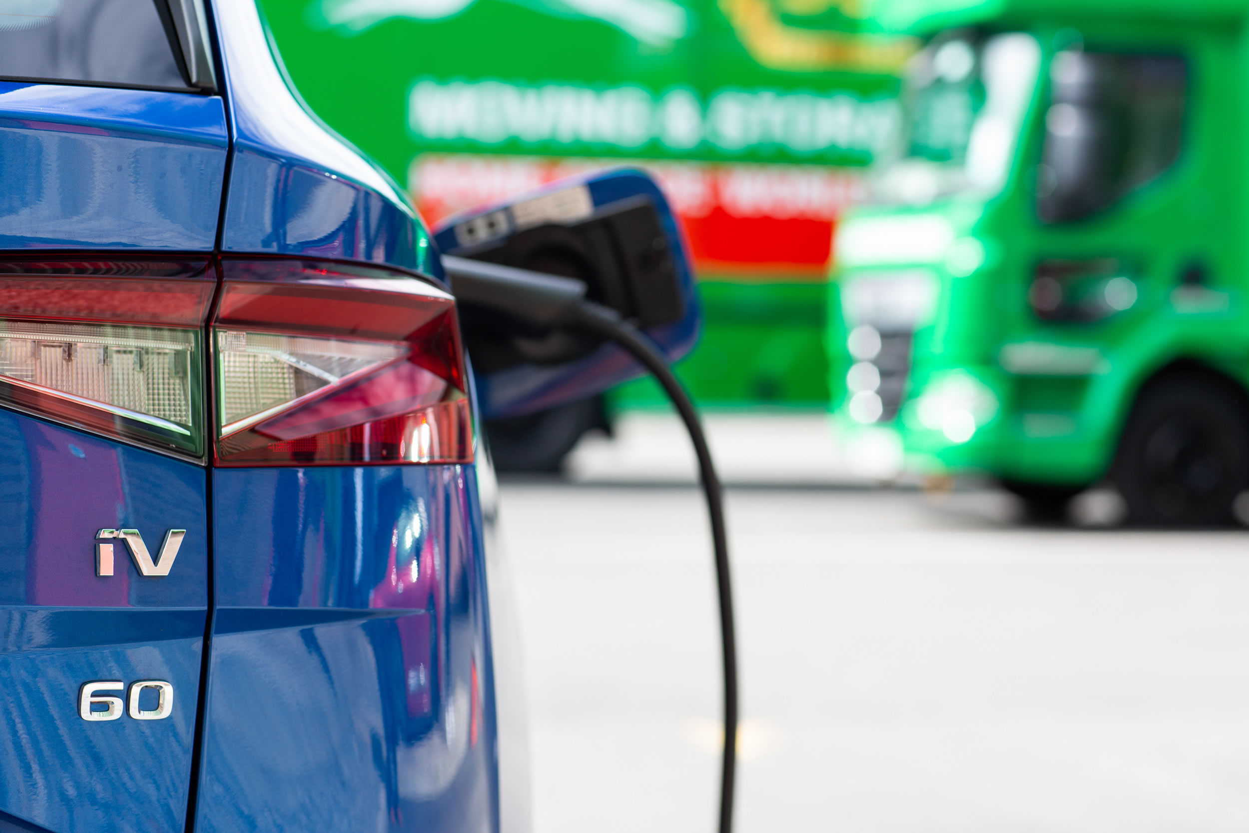 electric vehicle being charged