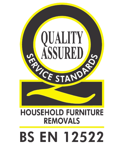 quality assured service standards household furniture removals bs en 12522 logo