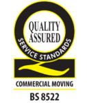 quality assured service standards commercial moving bs 8522 logo