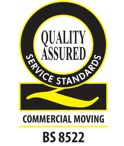 quality assured service standards commercial moving bs 8522 logo