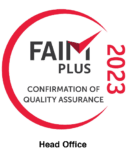 faim plus confirmation of quality assurance 2023 head office logo