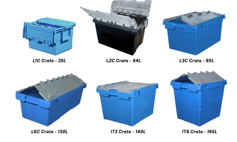 different size crates available from fox moving and storage